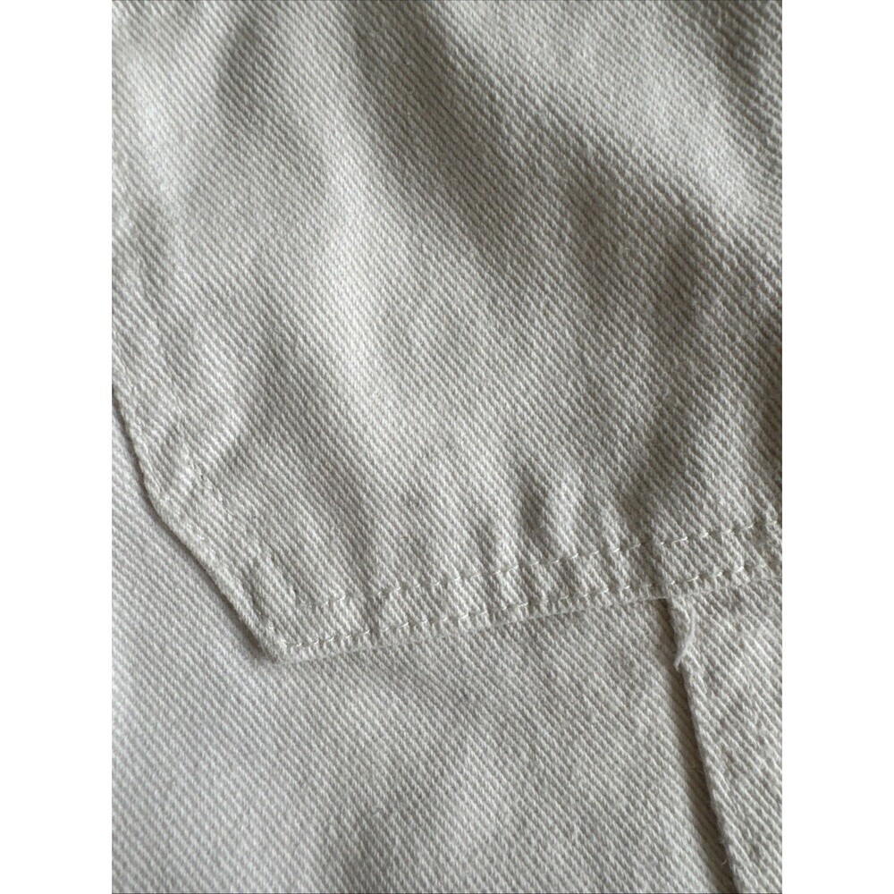 PacSun Women's Low Rise Carpenter Pants Size 22 Embroidered White Cotton - Picture 10 of 12